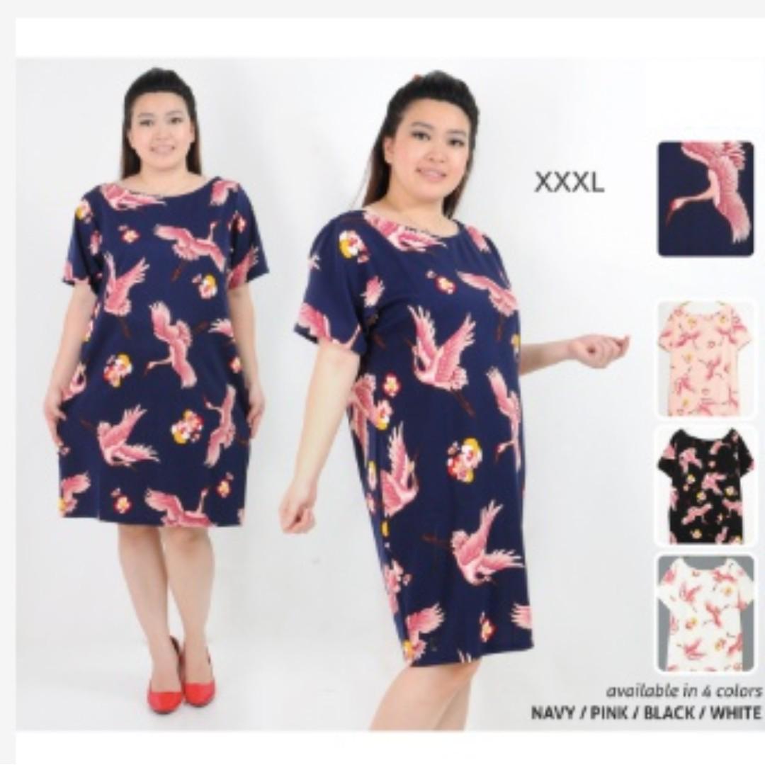 Dress Jumbo Dress Bigsize Xxxl Ld130cm Murah Motif Flamingo Women S Fashion Women S Clothes Dresses Skirts On Carousell