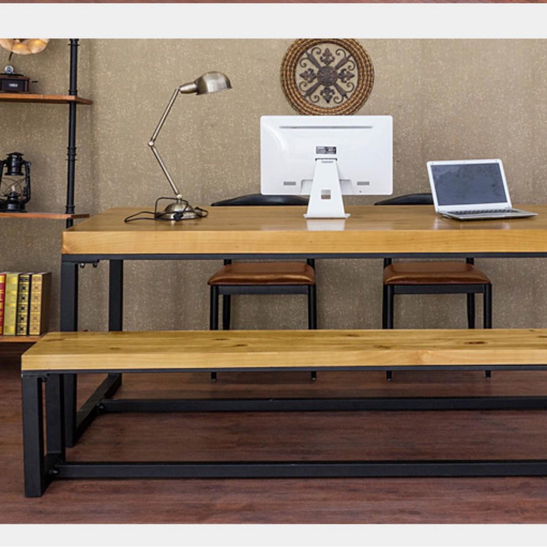 DT1 Loft Bench, Solid Wood, Industrial, Furniture & Home Living ...