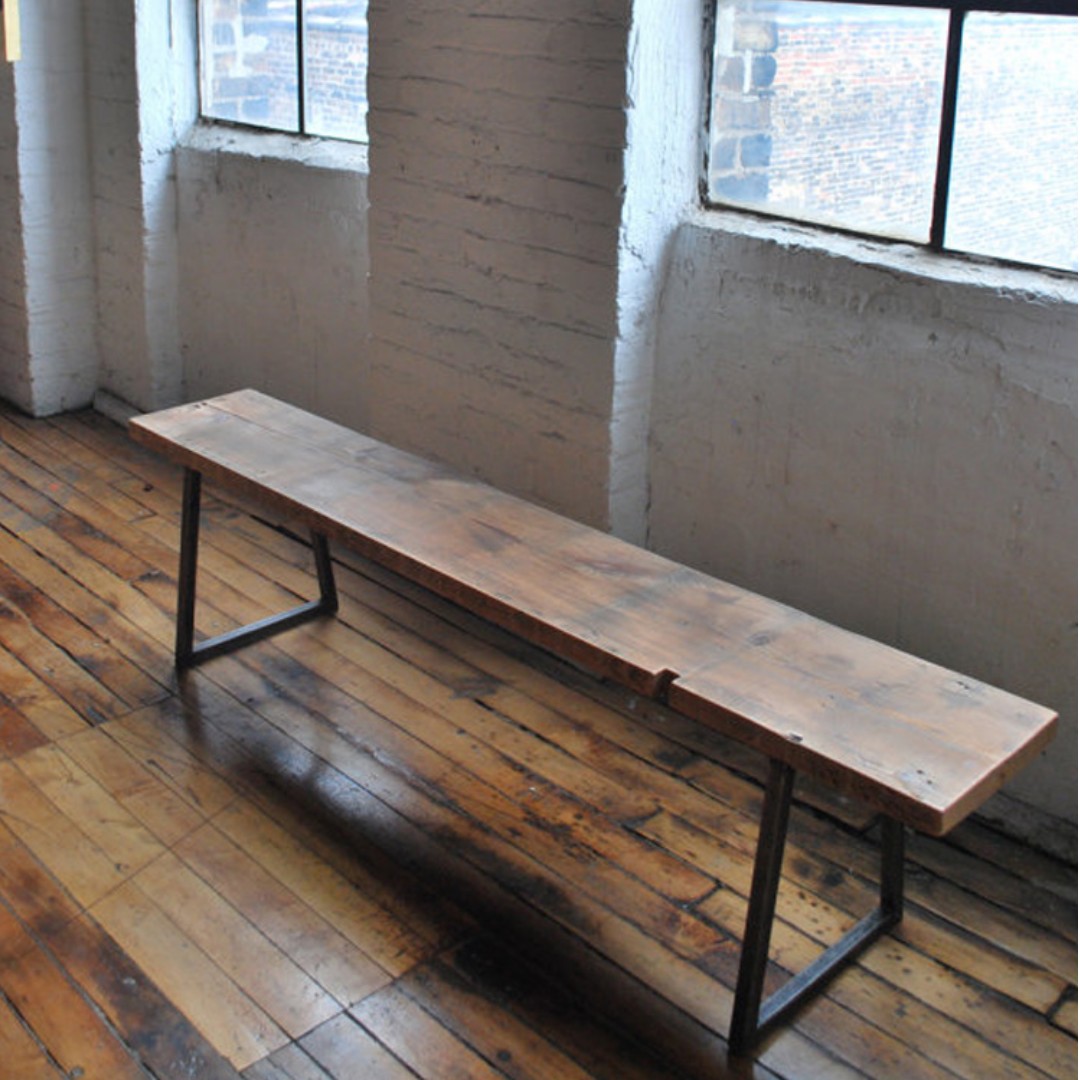 DT1 Loft Bench, Solid Wood, Industrial, Furniture & Home Living ...