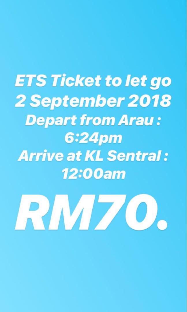 ETS Tiket, Tickets & Vouchers, Local Attractions and Transport on Carousell