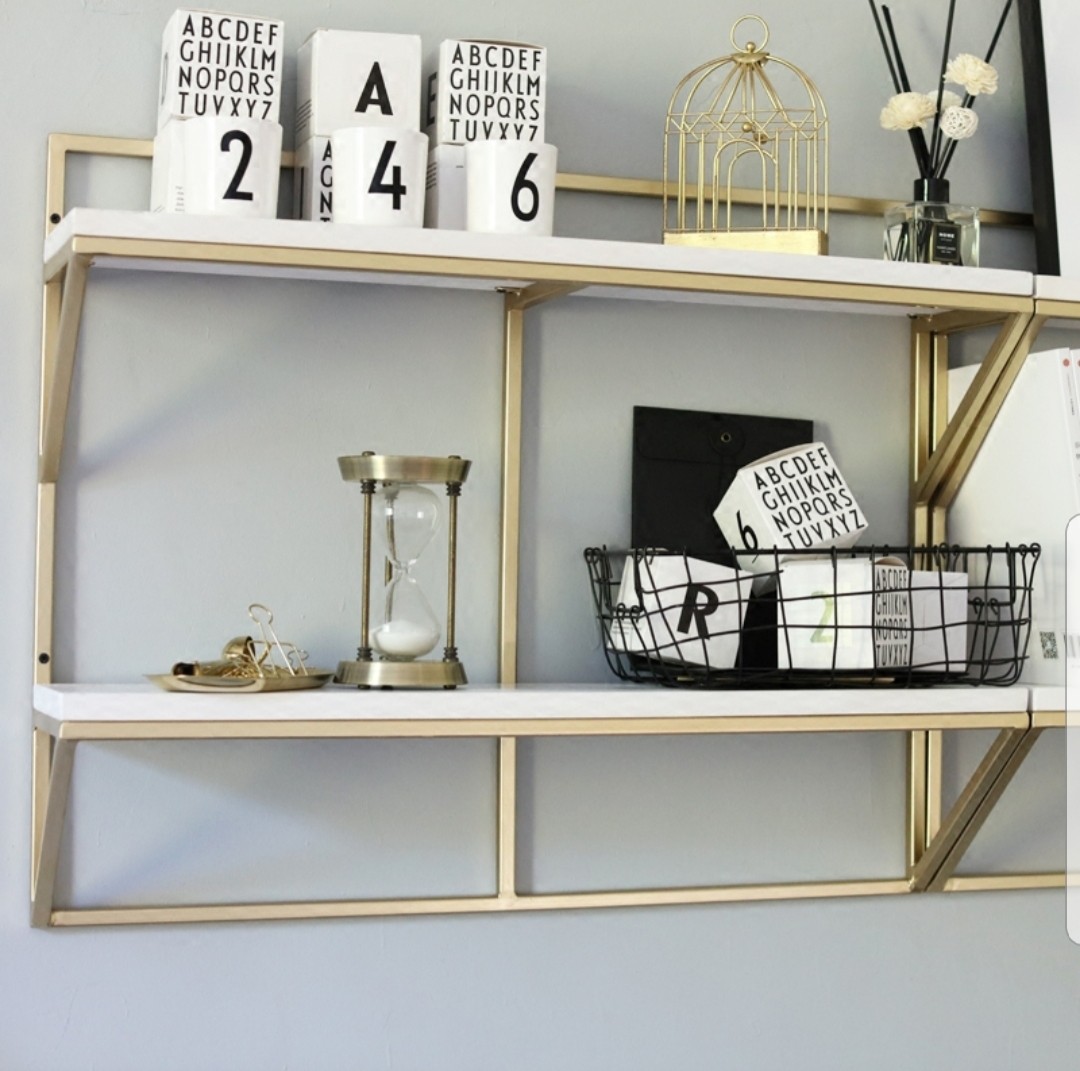 Gold Wall Shelf Furniture Home Decor Others On Carousell