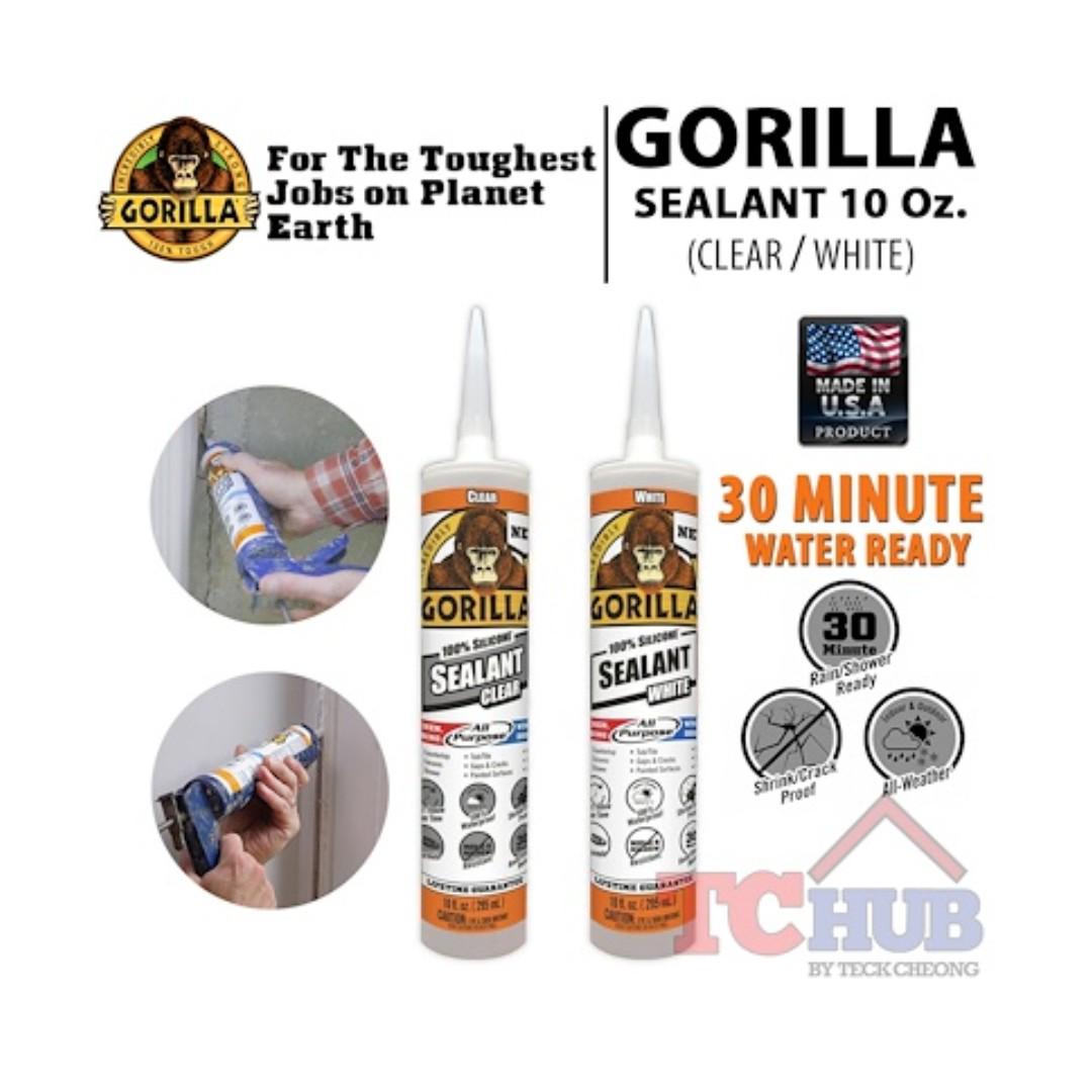 Gorilla 100 Silicone Sealant 10 Oz, Hobbies & Toys, Stationery & Craft
