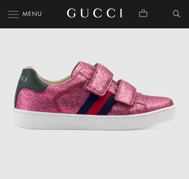 Gucci pink glitter 2025 sneakers