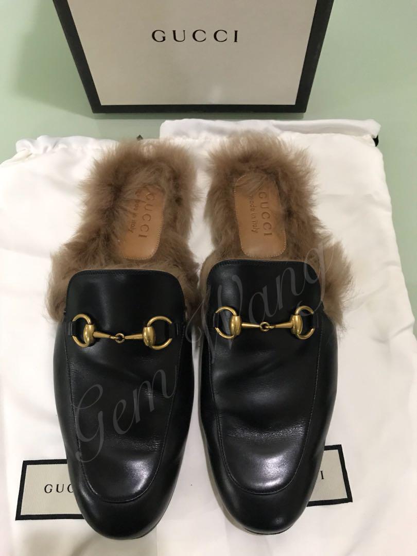 used gucci princetown loafers