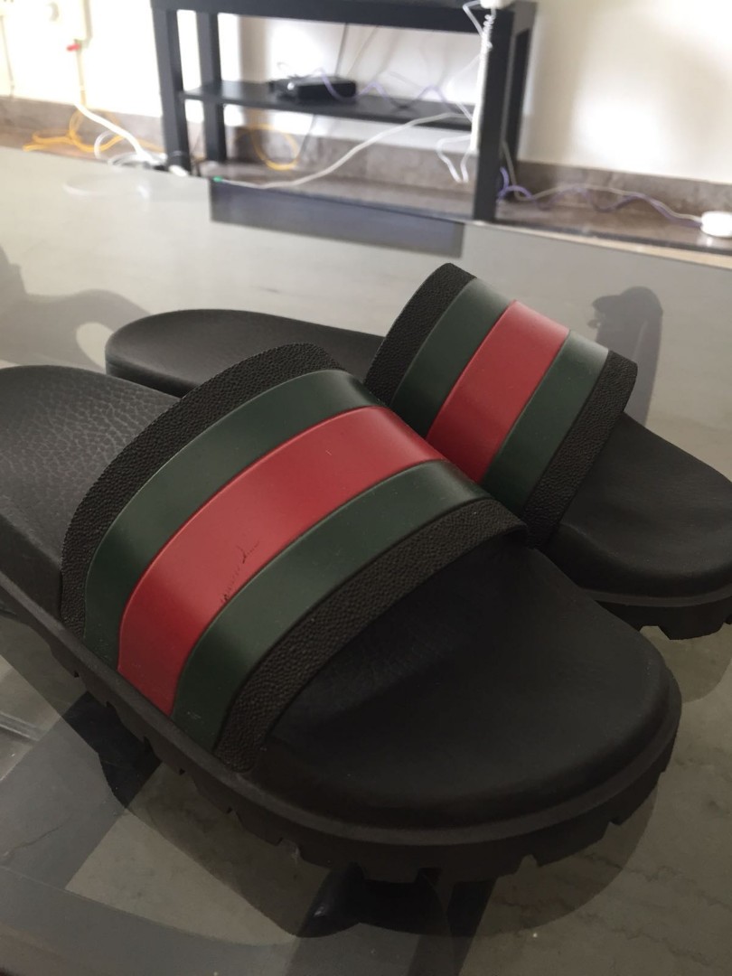 Gucci Slides, Men's Fashion, Footwear, Flipflops and Slides on Carousell