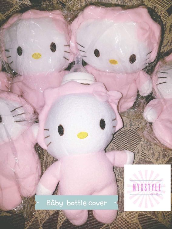 Hello Kitty Baby Bottle cover (Category: Weaning & Toddler Feeding) located in Manila. Submitted by myxstyle27 (Listing ID 186256599, Image 1). Description: Baby bottle cover *hello kitty *catterpillar *duck *dolphin *frog *santa *bunny.