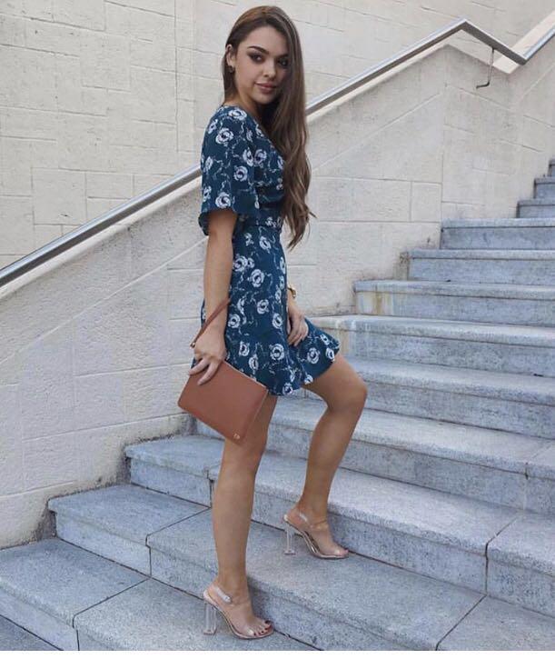 kookai satinette vee dress