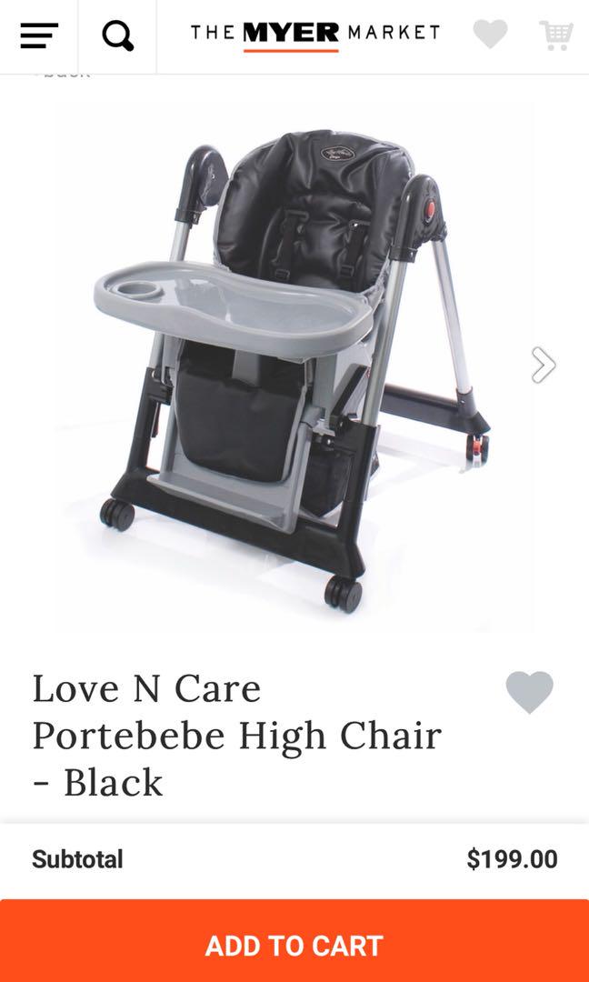 Love N Care High Chair Bonus Free Portable Seat Babies Kids