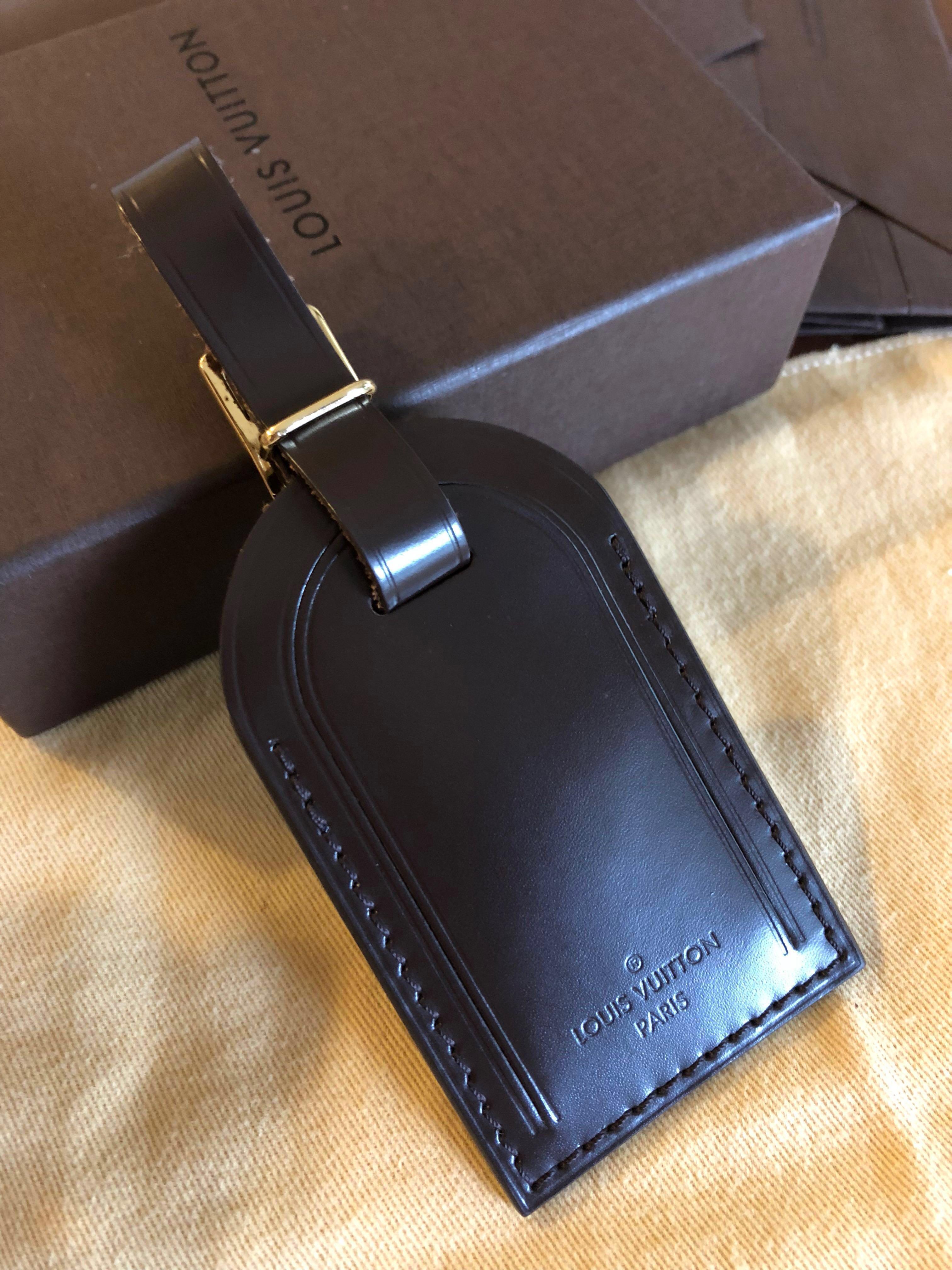 louis vuitton damier ebene luggage tag