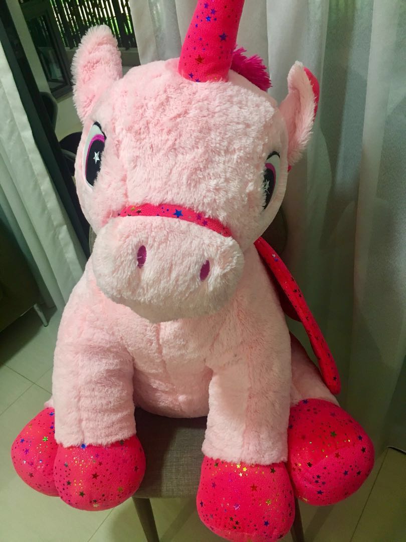 Mega Large Pink Fluffy Unicorn Soft Toy 