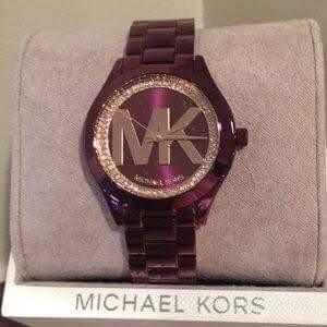 mk violet watch