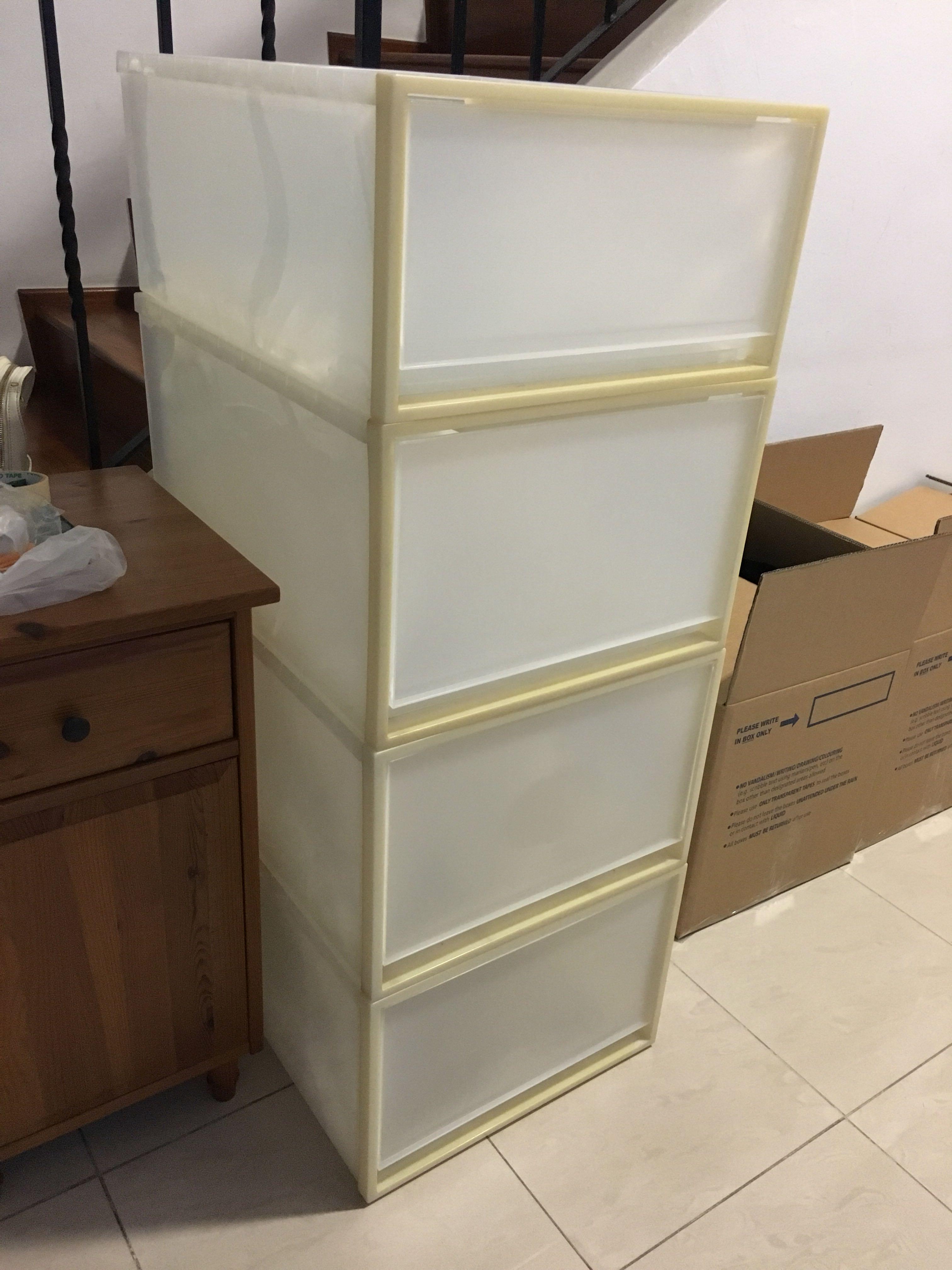 Muji Pp Storage Box W44 X D55 X H29cm Furniture Shelves