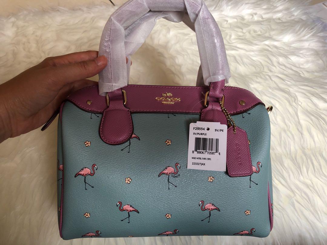 flamingo purse coach