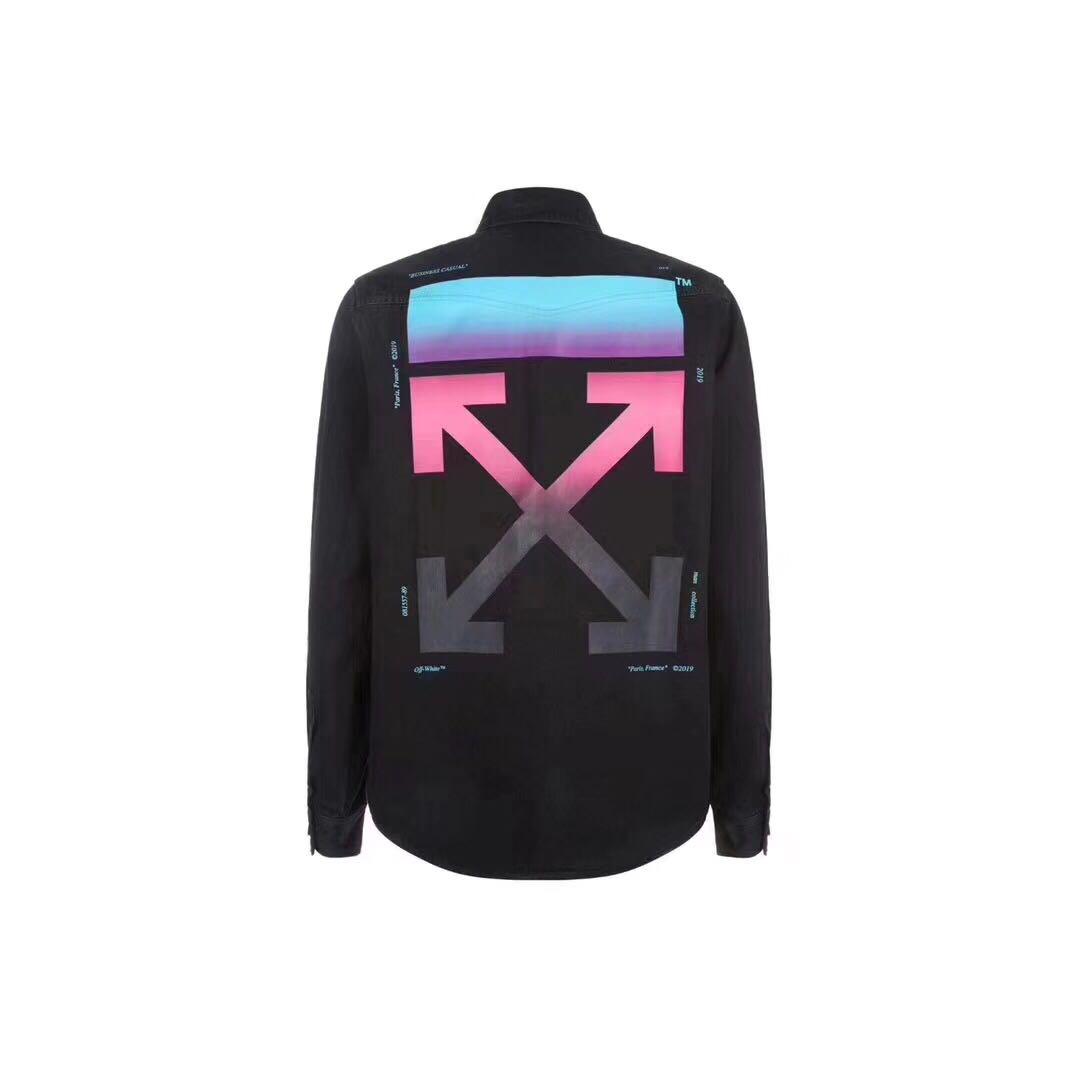 off white denim jacket gradient