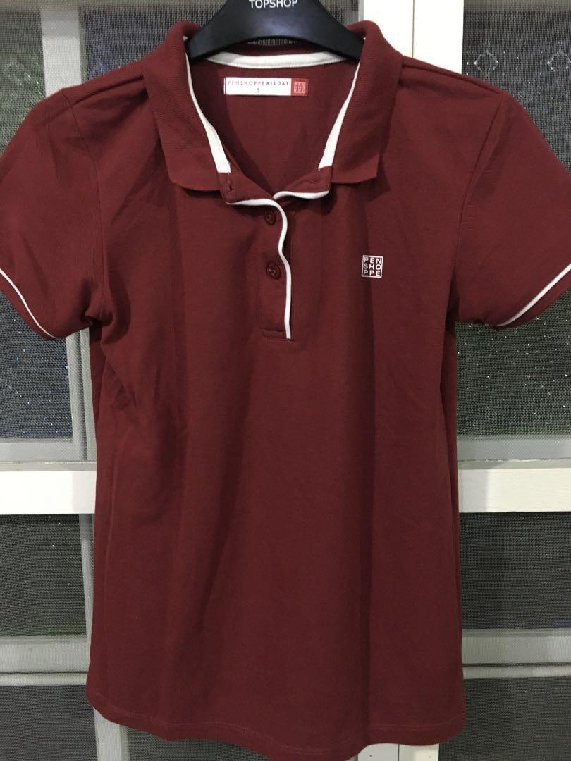 Penshoppe polo shirt maroon hot sale