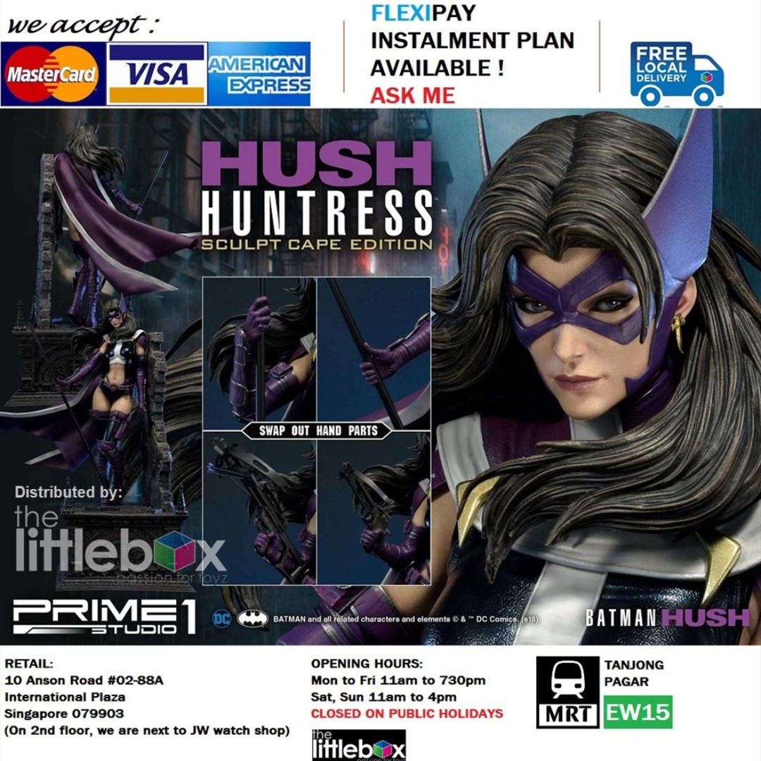 Prime 1 Studio 1/3 Scale Batman : Hush (Comics) Huntress Sculpt Cape,  Hobbies & Toys, Toys & Games on Carousell