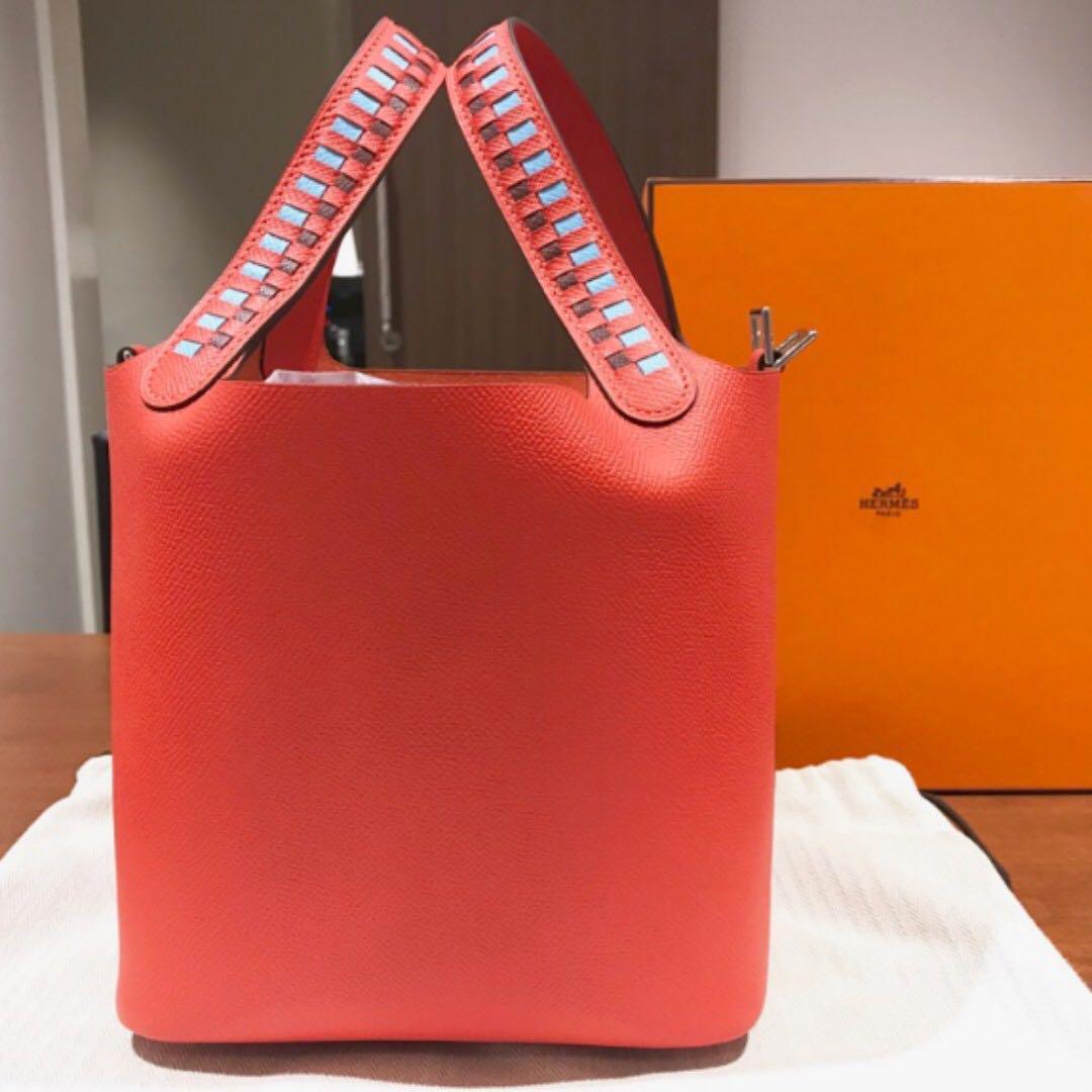 Picotin leather tote Hermès Red in Leather - 36119967