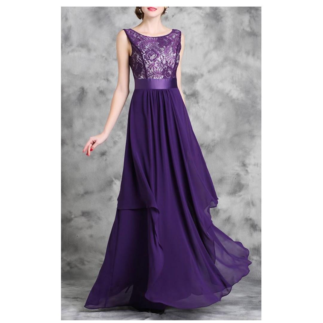 Simple Cut Elegant Purple Gown Women S Fashion Dresses Sets Evening Dresses Gowns On Carousell For simple styles, we can provide a free sample. simple cut elegant purple gown