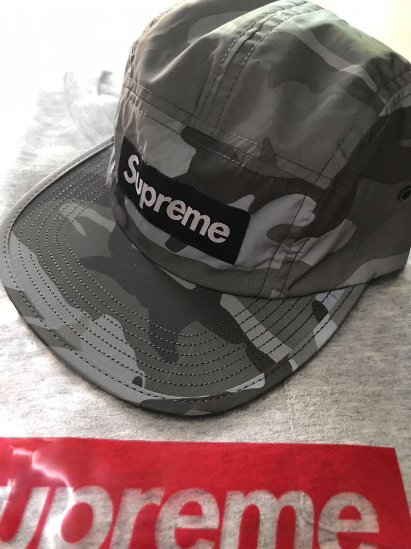 supreme camo reflective hat