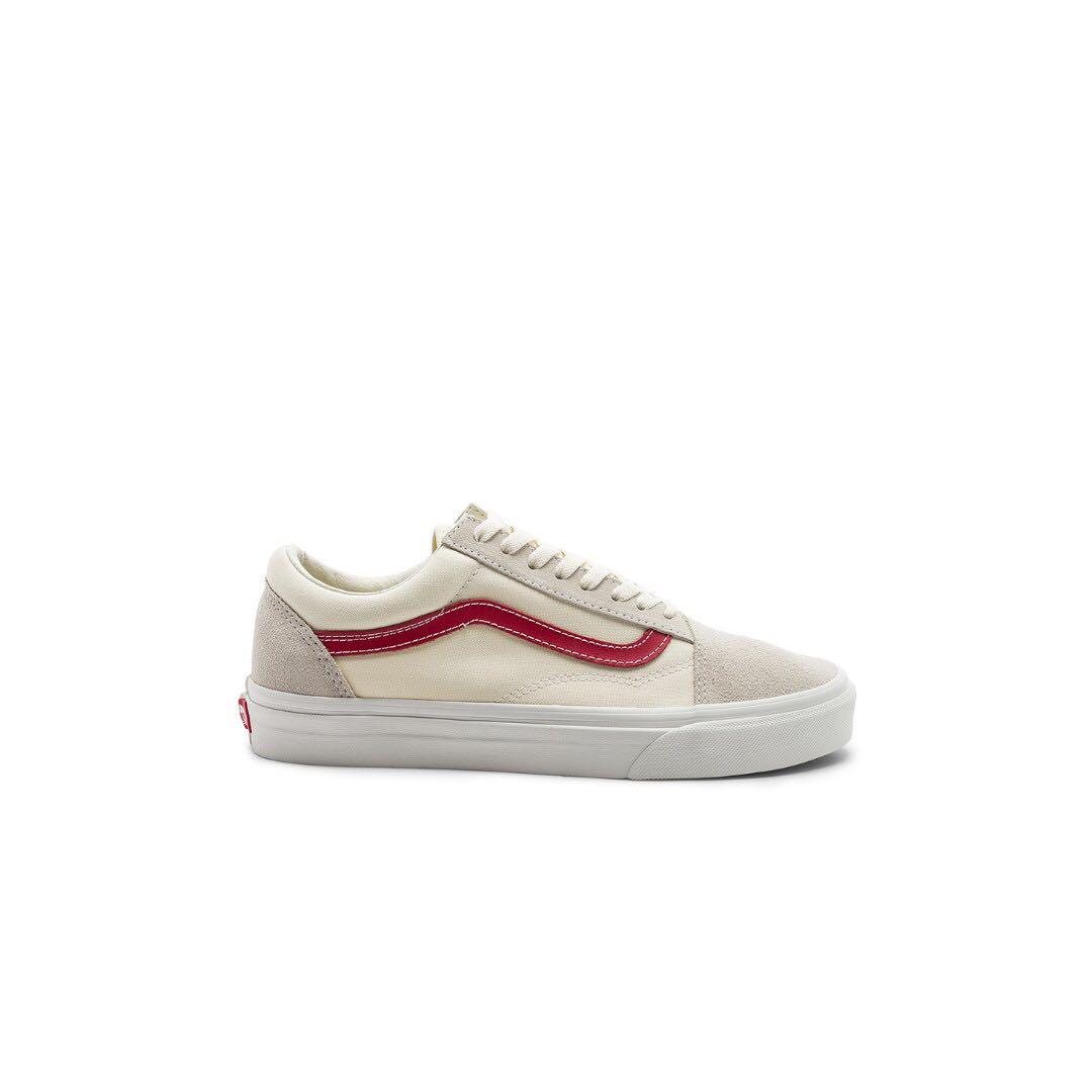 預訂)Vans Old Skool Vintage White / Red) 紅白, 男裝, 鞋, 西裝鞋-