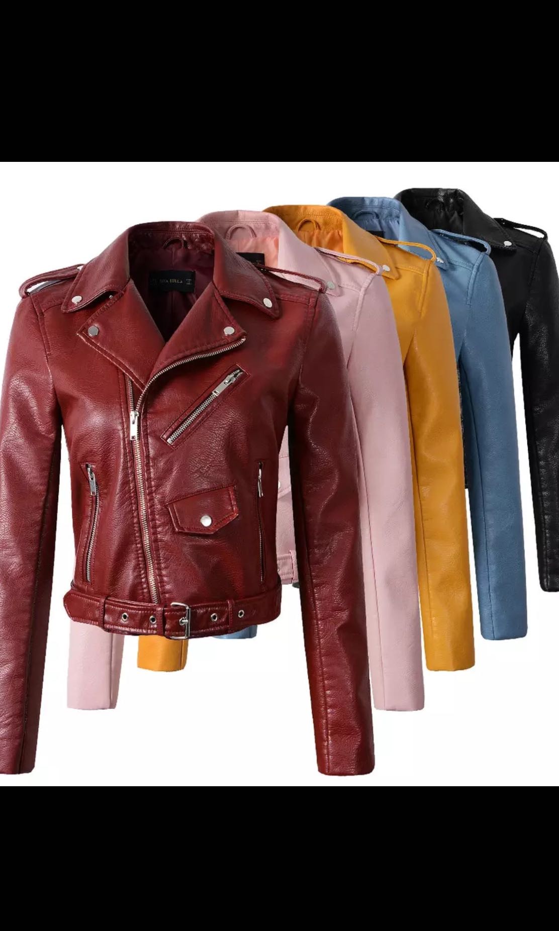 Women Faux Leather Jacket Er Motor S Xl Fashion Share This Listing