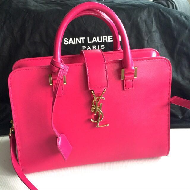 YSL Saint Lauren Small Cabas Monogramme Pink Bag PRICE REDUCED