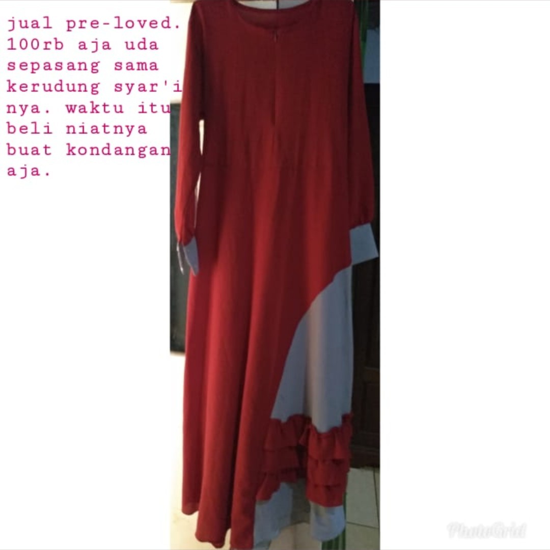 1 Setel Gamis Dan Kerudung Syari Womens Fashion Muslim Fashion