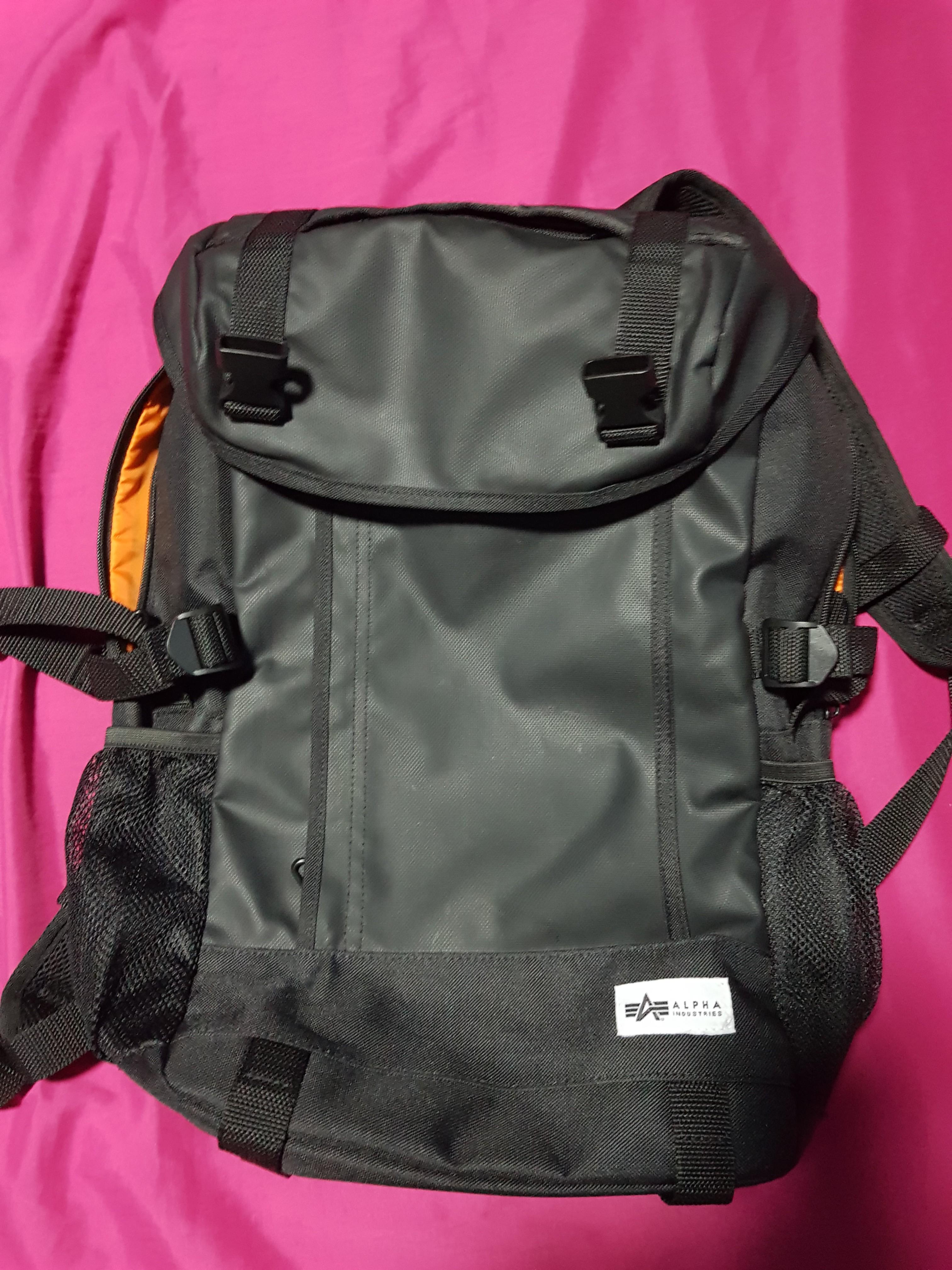 Alpha Industries Backpack (Black), Men's Fashion, Bags, Backpacks on ...