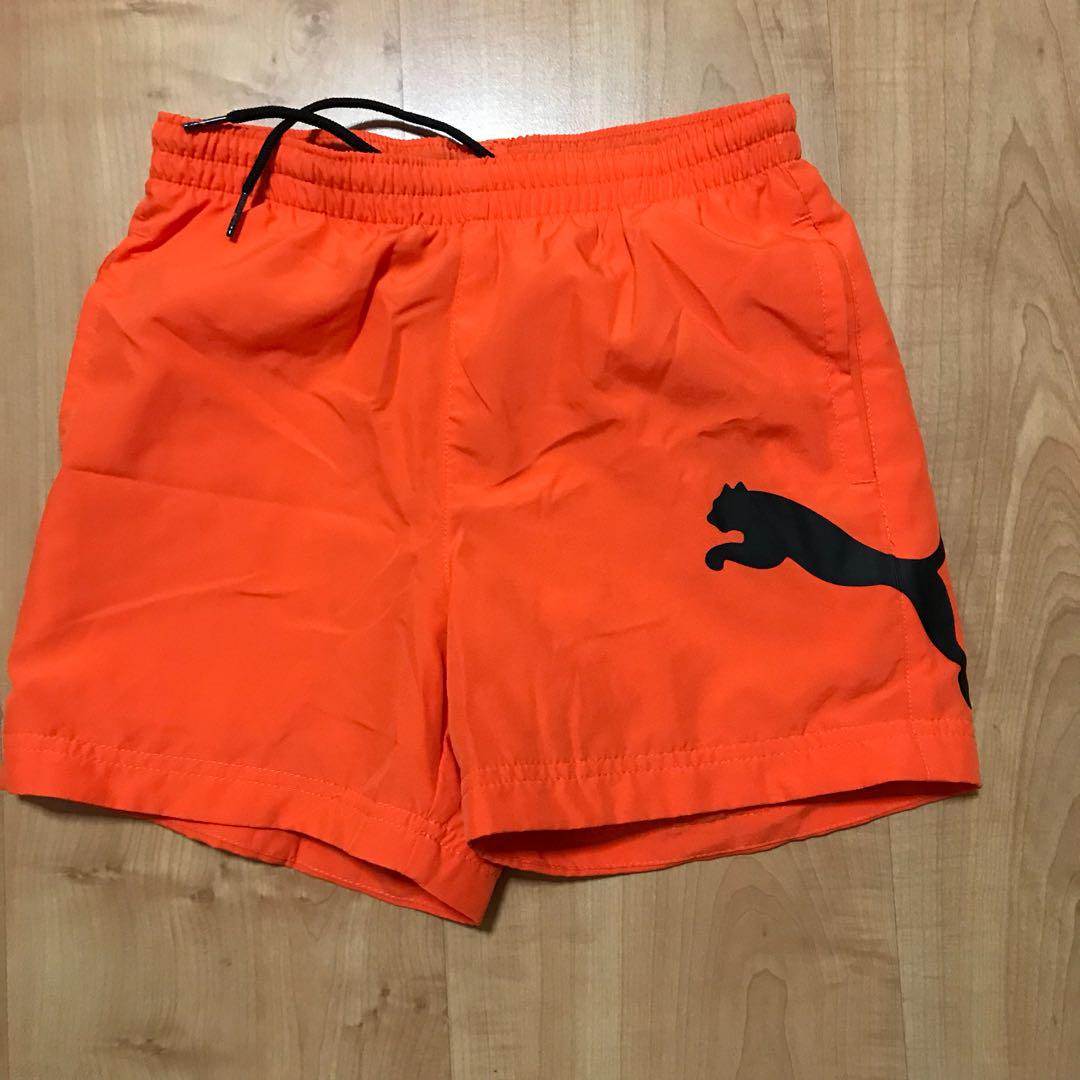 orange puma shorts