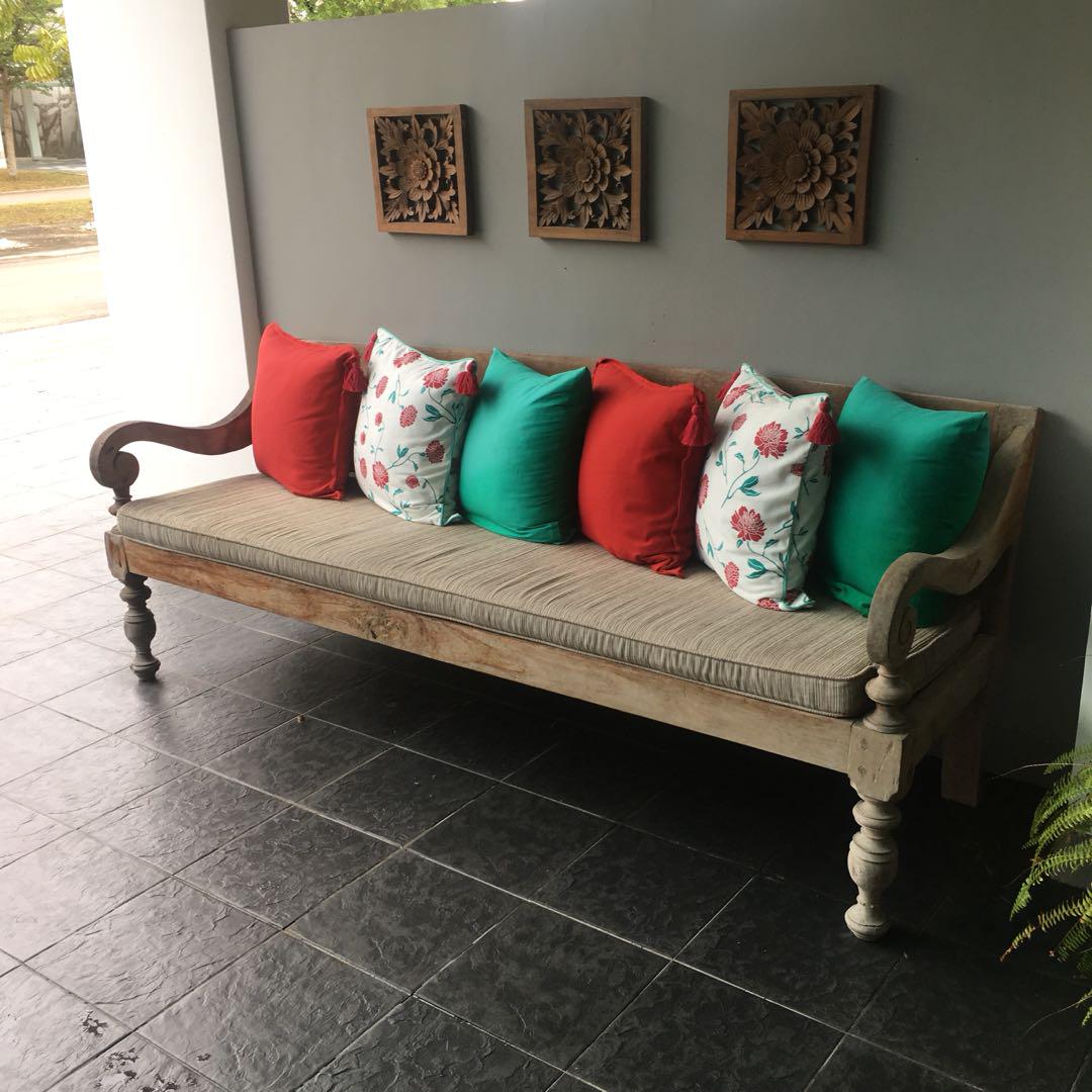 Authentic Vintage Indonesian Sofa Bench Furniture Sofas On