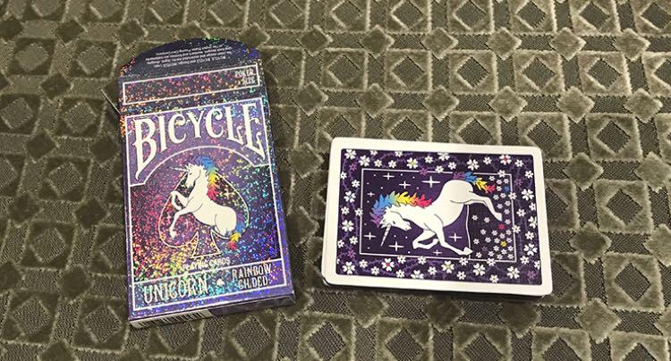 Bicycle unicorn cards rainbow gilded sales