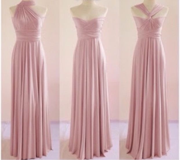 blush pink infinity dress