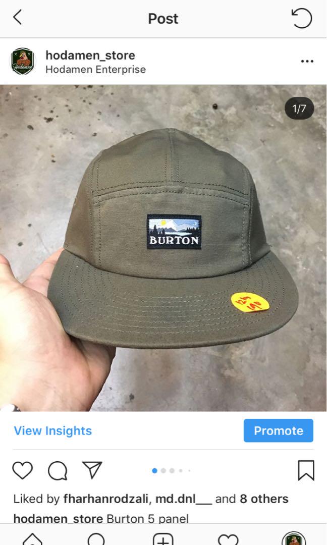 Burton 5 panel cap top