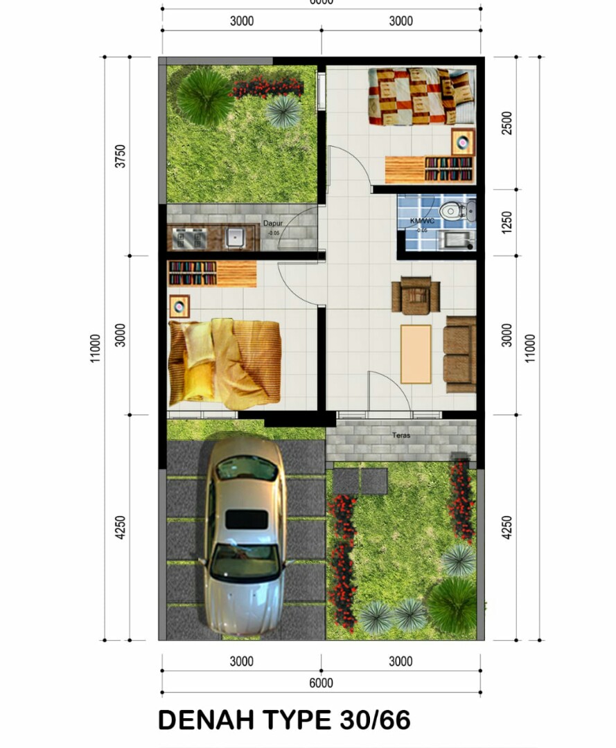 Kumpulan Desain Rumah Type 30 66 Terbaik Dan Terupdate Daun Kontruksi