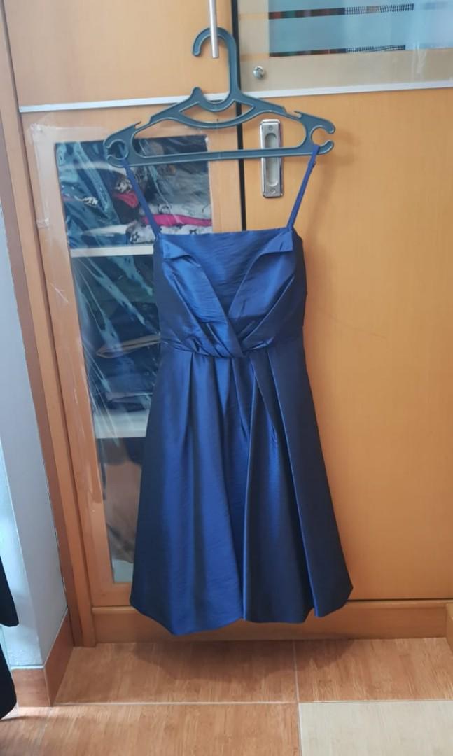 Dress Gaun Malam Biru Tua Navy Formal Pesta Fesyen Wanita Pakaian Wanita Di Carousell