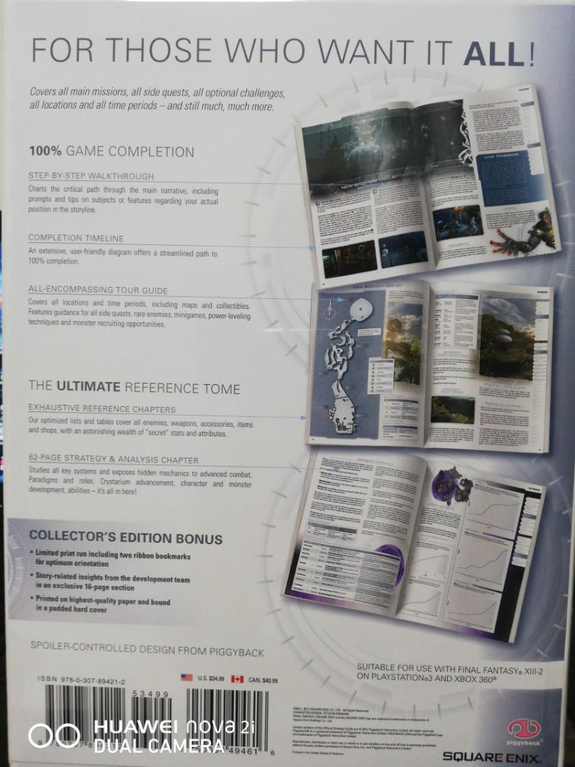 FFXIII2 Guidebook Collector's Edition, Video Gaming, Video Game