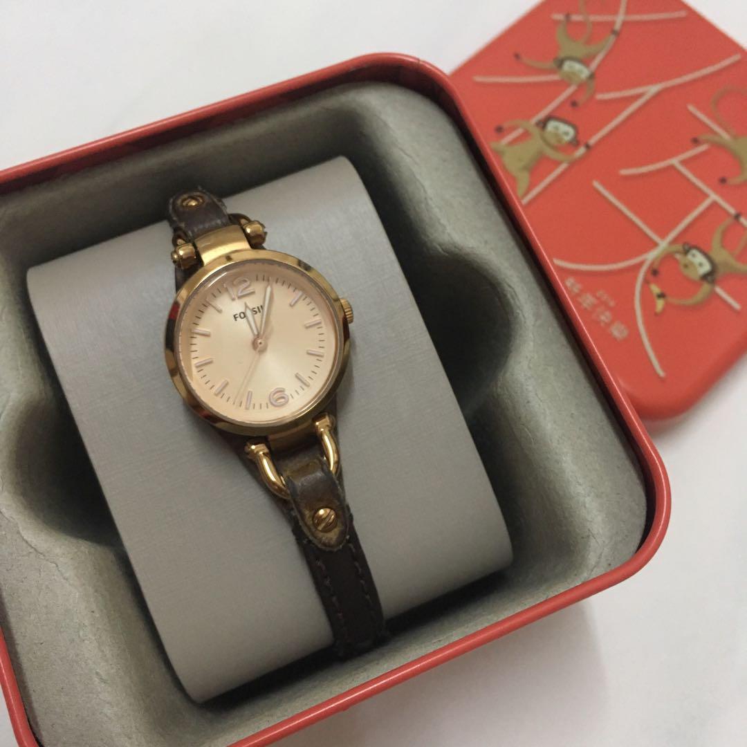 Fossil georgia analog rose gold women's watch outlet es3262i