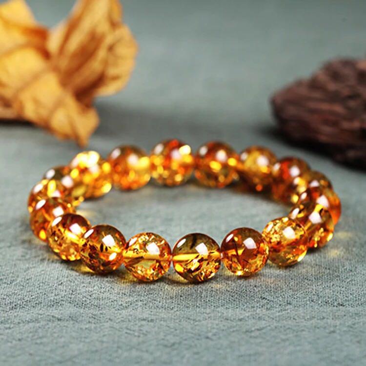 Genuine Rare Jewellery Collection Natural Piebald Amber Bracelet