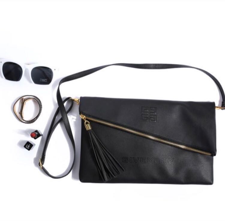 Givenchy Parfum Black Crossbody Clutch Sling Bag Womens Fashion