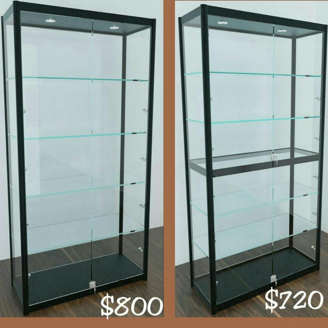 Glass Display Cabinet Furniture Shelves Drawers On Carousell