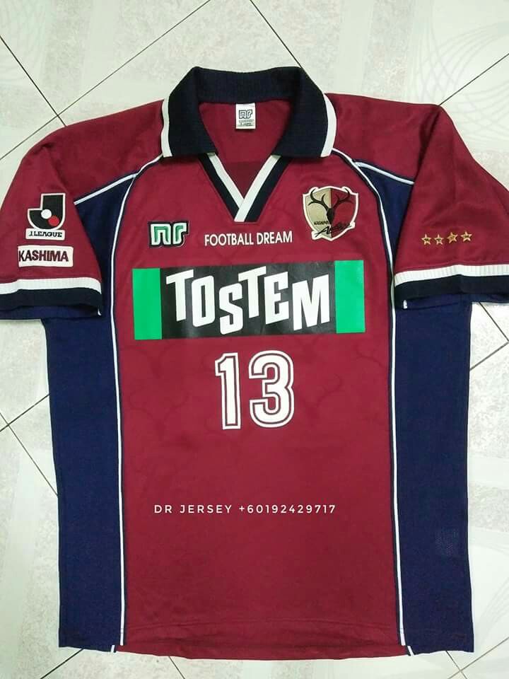 Kashima Antlers player issue vintage home jersey 2000/01, Men's Fashion