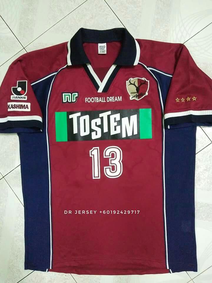 Kashima Antlers player issue vintage home jersey 2000/01, Men's Fashion