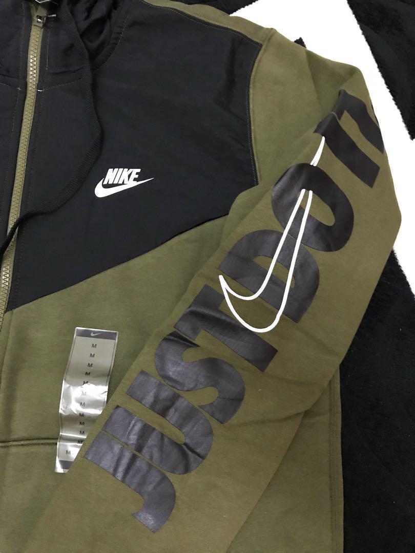 NIKE FULL ZIP HOODIE JUST DO IT Men s Fashion Tops Sets