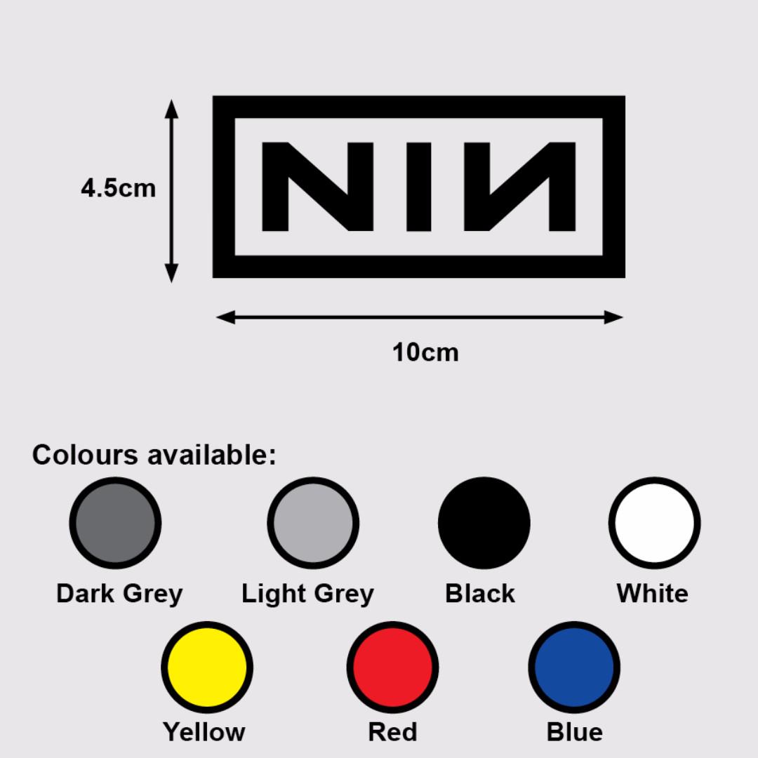 Nine Inch Nails Logo Premium Vinyl Sticker Decal Music Rock Nin Nii Design Craft Art Prints On Carousell