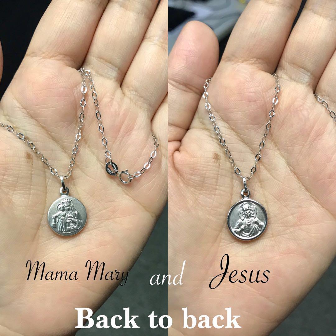 Religious medallion necklace hot sale