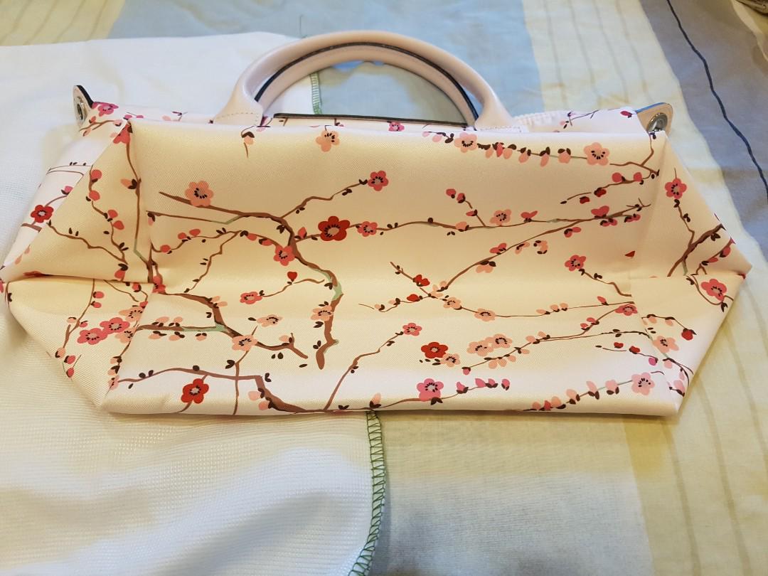 LONGCHAMP Hand Bag Le Pliage Sakura Navy Blue Cherry blossoms Shoulder belt