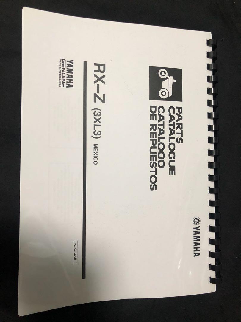 RXZ millennium model manual book, Motorcycles, Motorcycle Accessories