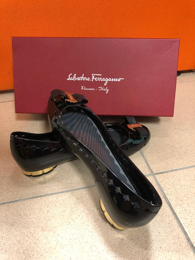 Brand New Salvatore Ferragamo Jelly Shoes Black Women s Fashion Footwear Flats on Carousell