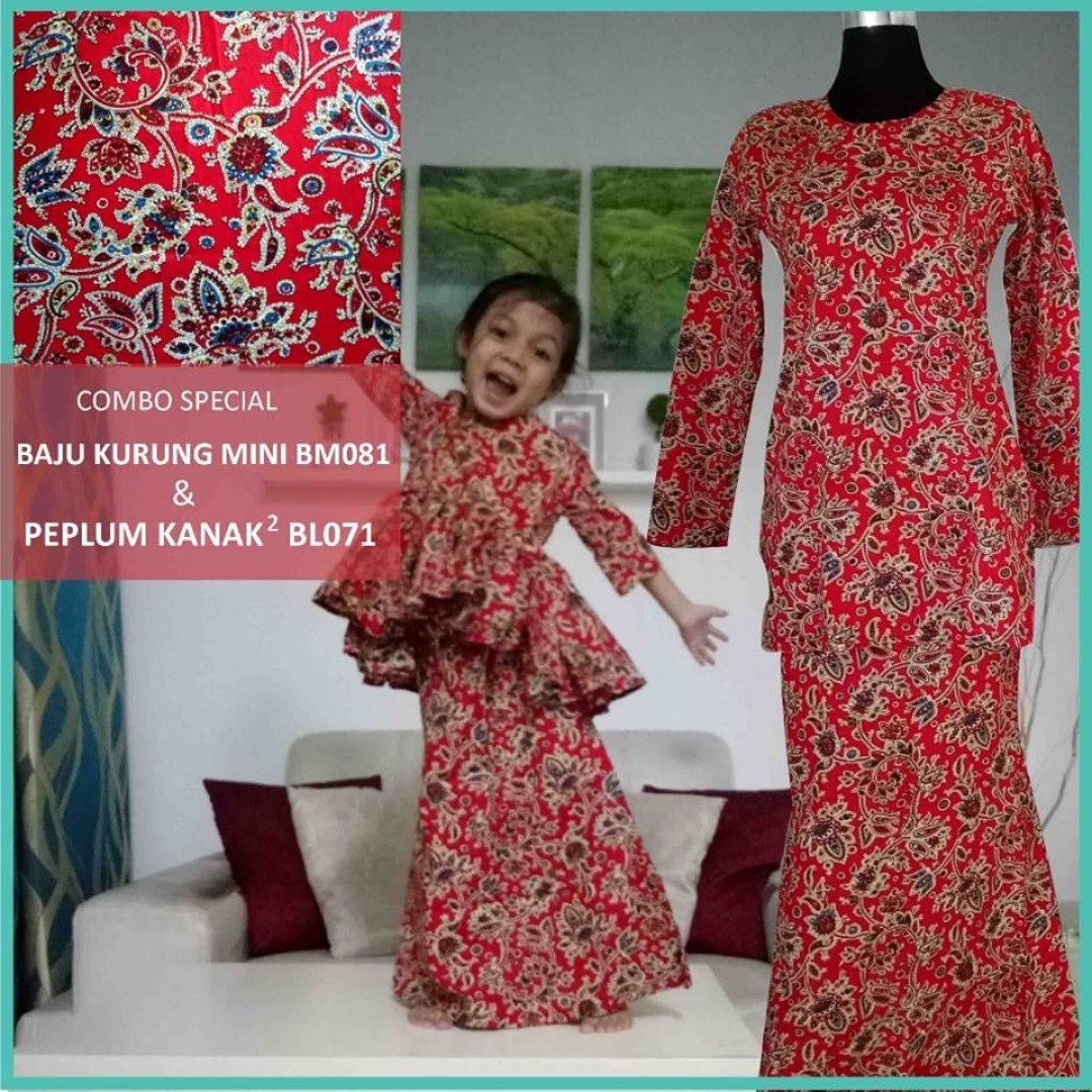 Set Sedondon Ibu Dan Anak Cotton Muslimah Fashion Two Piece On Carousell