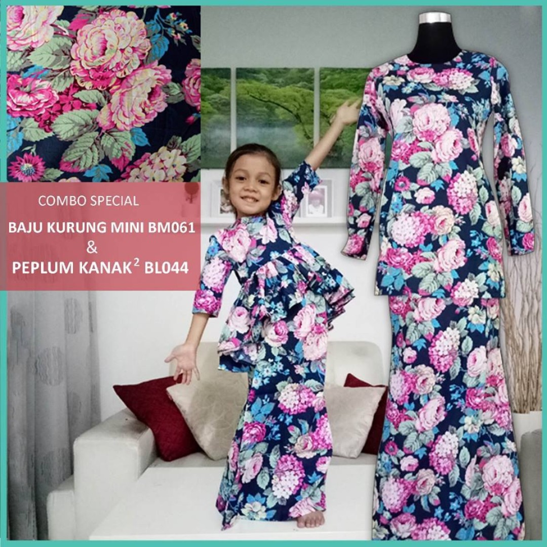 Set Sedondon Ibu Dan Anak Cotton Muslimah Fashion Two Piece On Carousell